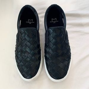 Marc Fisher Woven Black Slip On Sneaker Mlcalla 7.5
